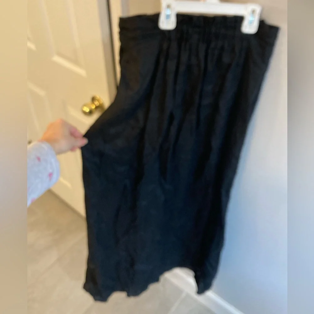 NWT Dissh Black Hallie Linen Maxi Wrap Skirt Size 6 (US)